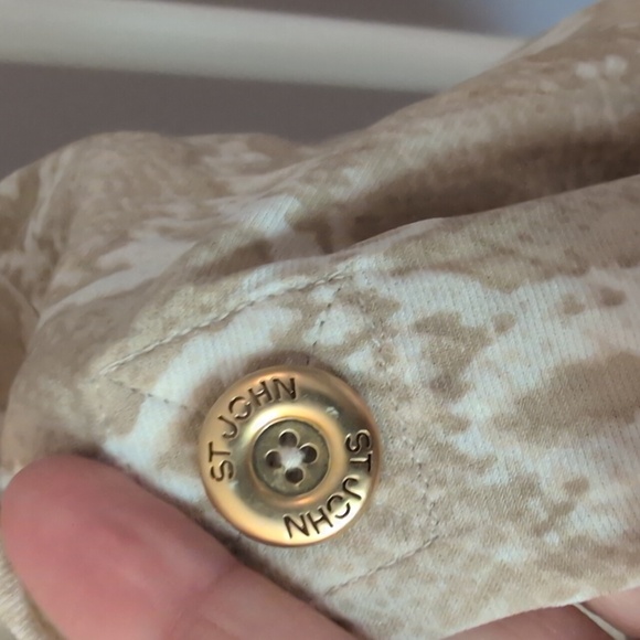 St. John Silk Animal Print Zip Up Jacket Coat Windbreaker - Picture 4 of 13